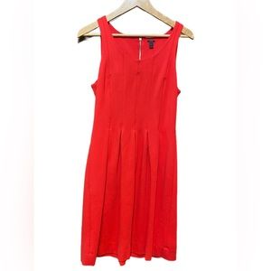 J crew fit and flare red dress size 8.